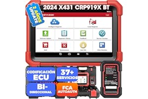Launch X431 CRP919X BT OBD2 Herramienta de Escaneo Bidireccional Inalámbrica, Codificación ECU, 38+ Servicio, Todos los Escáneres de Diagnóstico de Sistemas, FCA AutoAuth, V.A.G Guided