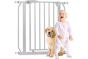 IB-STYLE ib style Barrière de Sécurité Berrin 67-175 - Barrière d'escalier, sans Perçage, Double Verrouillage, pour Enfants 6 a 24 Mois, 75-85 cm, Gris