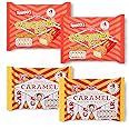 2 Pack (4 x 32g) Tunnock's Caramel Log Wafer Biscuits and 2 Pack (4 x 30g) Tunnock's Milk Chocolate Caramel Wafer Biscuits (Total 4 pack Tunnock Wafer Biscuits) 124g