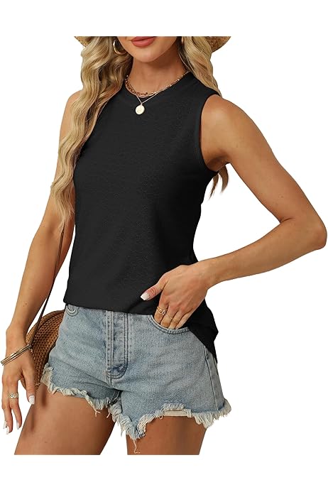 Top Canotta Pizzo Elegante Camicia Lino Donna Estiva Canotta Donna