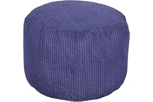 Loft 25 Bean Bag Foot Stool Round Bubble | Indoor Living Room Leg Rest | Ergonomically Designed Pouffe | Ultra Comfy & Durable (Purple)