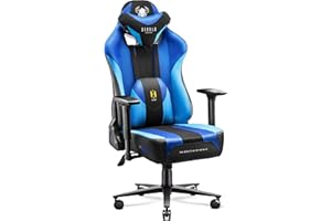Diablo Sedia da Gaming in Tessuto X-Player 2.0 - Gaming Chair Ergonomica con Braccioli 3D - Cuscino Cervicale/Lombare Funzione Dondolo - Sedia per PC, Poltrona Gaming, Sedia Ufficio 160 kg - King (XL)