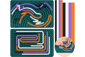 AUAUY Karta aktywności sensorycznej, uspokój Fidget Toy, sensoryczne zabawki do ściskania dla autyzmu, ciche przenośne zabawki łagodzące stres, pomagają złagodzić stres