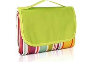 Oziral Coperta da Picnic Impermeabile 200x200cm,Telo Picnic Impermeabile Realizzato in Tessuto Oxford 600D e Strato in PVC, Coperta Picnic Impermeabile per Viaggi, Picnic, Campeggio（Multicolore ）