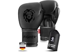 ‎FIGHTR FIGHTR® Pro Boxhandschuhe aus echtem Leder | Männer und Frauen | für Boxen, MMA, Muay Thai, Kickboxen & Kampfsport 10 12 14 16 oz | inkl. Tragetasche
