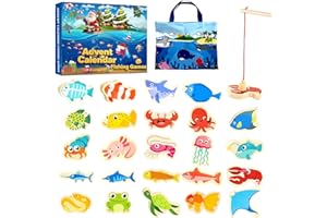 AIKUNLNB Adventskalender 2025 Kinder,Magnetisches Angelspiel Kleinkinder,24 Tage Weihnachten Adventskalender Angel,Weihnachtskalender,Weihnachtsgeschenke für Jungen Mädchen und Kleinkinder 3+ Jahren