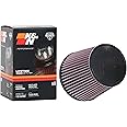 K&N Universal Clamp-On Air Intake Filter: High Performance, Premium, Washable, Replacement Air Filter: Flange Diameter: 5 In, Filter Height: 6.5 In, Flange Length: 1 In, Shape: Round Tapered, RU-1037