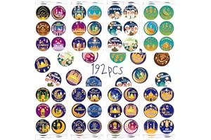 UPINS Eid Mubarak Stickers, Ramadan Sticker, Ramadan Mubarak Stickers Ramadan Labels for Kids Eid Al-fitr Festival Party Favors Decoration Treat Bags Cards Craft Supplies(192Pcs)