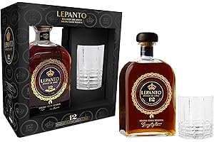 Lepanto Solera Gran Reserva con Vaso Tallado - Brandy de Jerez - 700 ml - Estuche Regalo