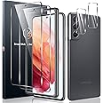 LK 2+2 Verre Trempé Compatible avec Samsung Galaxy S21Anti-Rayures et sans Bulles d'Air,Contenir 2pcs Protection écran et 2pc