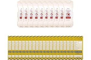 LIVE LIFE BETTER LIVELIFEBETTER® Temporary Works Inspection Tag Set – Safety Inspection Tags with Holder & Inserts – Do Not Remove Tag for Compliance & Site Safety – Durable Polypropylene (PP) (10 Holders, 20 Inserts)