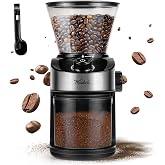 La Moustache - Electric Coffee Grinder 200W, 190g (GrindMaster Black) | With 25 Grinding Levels, Flat Grinders, LED Timer, Re