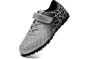 PiDaGlobal Scarpe da Calcio Bambini Ragazzi con Tacchetti Bassi Scarpe da Calcetto Futsal e Allenamento per Interno/Esterno - Antiscivolo Junior