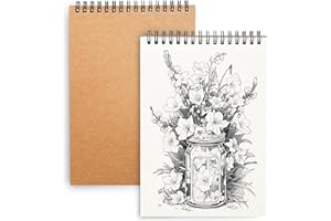 GENERIC Pystuvo A5 Sketchbook Sketch Drawing Pad for Kids Adults with Durable Hardboard, 160GSM Sketch Books Drawing Paper 60 Pages, 21 x 15cm