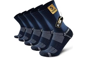 CIRORLD Circorld Calze Uomo Traspiranti Cuscino Uomo Donna Calzini Sportivi Spugna Running Lavoro Calze per Trekking Sportive Corsa 5 Paia