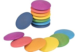 TickiT 73997 Wooden Rainbow Discs - Pack of 14