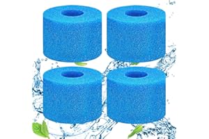 DIELOVEHUA 4 Stück Filterschwamm Typ S1, Schwammfilter, Schaumstoff Poolfilter, Schwimmbad Filter Schwamm, Pool Filterschwamm, Schaum Pool Filter für Pool, Aquarium, Spa