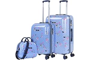 SKPAT - Set de Dos Maletas de Viaje Rígidas Infantiles tamaño 50/60 Fabricadas con Policarbonato, un Material Ligero y Resistente Cierre TSA