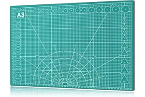 Miuzei Cutting Mat Set A3 Self-Healing Craft Mat for Paper, Fabric, Sewing, and DIY Projects Drawing Mat Green