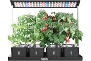 iDOO Hydroponics Growing System, Birthday Gifts for Women Men, Thank You Gift, 20 pods Indoor Herb Garden, Auto Timing LED Growth Light, Smart Garden Hydroponic Indoor Garden Up to 68cm, No Pump