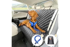 PETPROVED Dog Car Seat Cover, Bench Dog Back Seat Cover for Dogs Nonslip Waterproof Car Seat Cover Rear Seat Covers for Dogs