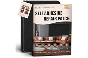 Cahomo Parche de Tela de Lino Autoadhesivo, 20 * 28 cm 3 Piezas Parches de Reparación de Lino, para Tapizar, Sofá, Asientos de Coche, Bolsa de Lona, Muebles, Negro