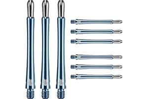 Target Darts Arbre en Aluminium Grip Style - Paquet de 9 |Bleu/Noir/Rouge - 3 Options de Longueur | Accessoires pour Fléchettes, 2BA Shaft Multipack with Rings, Dart Shaft Multipack, Dart Stems