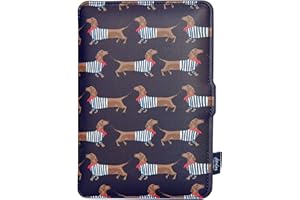 Joules Kindle Case by VQ | Premium PU Leather Printed Case for Amazon Kindle 10th Generation Paperwhite (2018) – Sausage Dogs