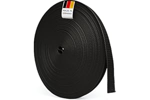 BAUHELD® Cinghia per tapparelle, 50 m, 14 mm, 18 mm, 20 mm, 23 mm, prodotta in Germania, adatta per tapparelle su porte e finestre, marrone, nero