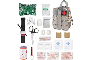 DAJASD Tactique Sac de Secours, 54PCS Tactique Militaire Traumatisme Trousse de Premiers soins, Trousse Tactique Vide, Trousse Kit de Premiers, Trousse de Secours Militaire pour Maison Camping Chasse
