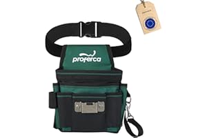 PROFERCA Cintura Porta Attrezzi da Lavoro | Marsupio Porta Atrezzi Elettricista con Tasche Multiple e Cuciture Rinforzate | borsa elettricista professionale
