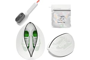 OYEMAT Pack 2 Bolsa para Lavar Zapatillas en Lavadora Grandes (42x24x24cm) + Cepillo Aplicador de Gel + Bolsa 20x18cm | Bolsa Zapatillas Lavadora 100% Poliéster | Saco para Lavar calzado