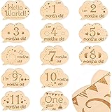 Cartes Etapes Pour Bebe En Bois Florale Amazon Fr Produits Handmade