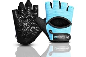 ‎WESTWOOD FOX WESTWOOD FOX Fitness-Handschuhe für Damen und Herren, belüftete Handschuhe für Gewichtheben, Fitness, Radfahren und Training, mit dicker Polsterung, vollständiger Handflächenschutz, rutschfester Griff