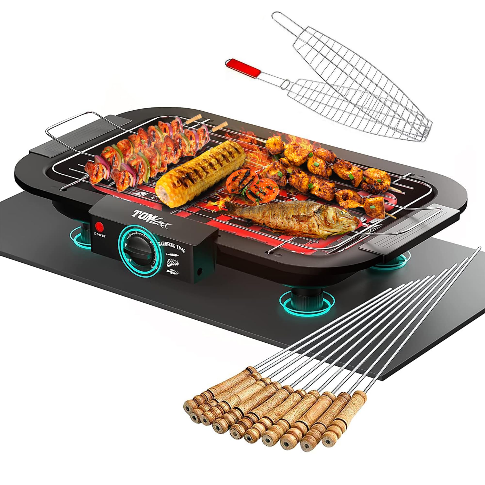 TOMdoxx 2000W Indoor/Outdoor Grill Review: Smokeless Barbeque with Precise Temperature Control for Steaks, Kebabs & Veggies