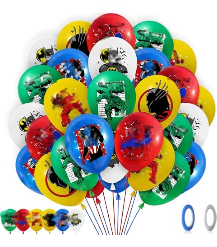 HTTMTTS 110 PCS Superhe Stoviglie Compleanno, Avenger Compleanno - 4