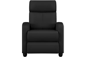 ‎YAHEETECH Yaheetech Relaxsessel Fernsehsessel Einzelsofa Ruhesessel mit Verstellbarer Beinablage Liegesessel aus Leinenstoff Schwarz