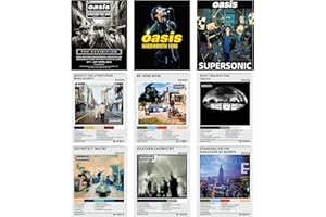 BDSHUNBF 9 PCS Band Album Cover, Music Album Cover, Rock Wall Collage Kit, Room Aesthetic, Canvas Wall Art, Oasis Poster, for Bedroom 12 x 8 inches (30 x 20 cm)