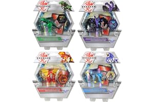 TOPTOYS2U BARGAIN BUNDLES Bakugan - Deluxe Collector Figure Bundles With 2x Cards & Coin In Each Pack - 4 Pack - Set 1