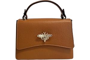 Modarno borsetta donna a tracolla in vera pelle con chiusura ad Ape 20x7x14 cm