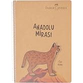 Faber-Castell Anadolu Mirası Spiralli Defter, A4, 100 Yaprak, 70g Kağıt, &Ccedil;izgili, 500 Mikron PP Kapak, PET Spiralli, Asorti R