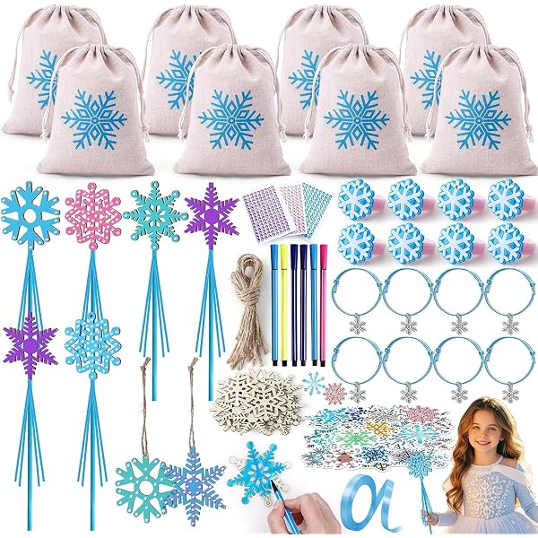 24 Stück Schneeflocken-Geschenktüten Mit Griff – Winter-Partyzubehör In Blau & Lila, Ca. 15x8x21 Cm