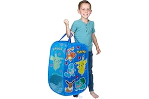 FRANCO POKEMON Room Collapsible Storage Bin Pop Up Hamper, One Size, Pokemon