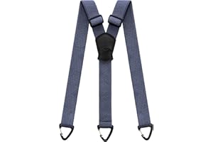 Kohentact Bretelle per Uomo Extra Resistente 3,8 cm – Ideali per Pantaloni da Lavoro, Sci e Salopette, con 3 Passanti a Bottone e Indossabili Sotto i Vestiti