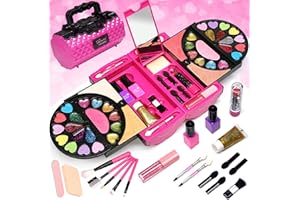 EVACOK kids makeup sets for girls - 59 PCS make up set for girls Washable Make Up Starter Kit, Childrens Princess Pretend Play Games Toys Presents, Little Girl Birthday Gifts Set For Age 3-12 Year Old