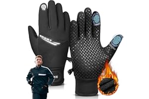 TTCOTOKE Winter Thermo Handschuhe, 2024 Neu Fahrradhandschuhe Herren Damen Anti-Rutsch Winddicht Thermo Handschuhe Wasserdichte Radsporthandschuhe Touchscreen Handschuhe für Fahrrad Ski ArbeitsLaufen Outdoor