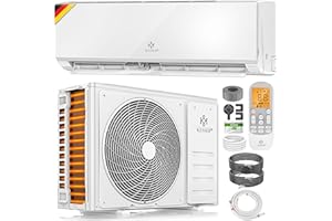 KESSER® Climatisation SET réversible - Climatiseur avec fonction WiFi/Application - Refroidissement A++/ Chauffage A+, Fluide réfrigérant R32 - Écran LCD, Split 9000 BTU/h / 2600 Watt