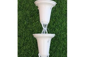 Kam Home Chaîne de pluie évasée Blanc 2,5 m