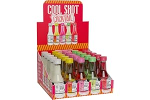 Cool Shot Cocktails 25X20ml | Mixed Vodka Shots | Strawberry Daiquiri, Mojito, Passion Fruit, Cosmopolitan, Pina Colada | Perfect for Gifts, Parties and Celebrations