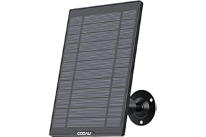 COOAU pannello solare per telecamera di sicurezza alimentata a batteria solare per esterni e interni, campanello ecc.